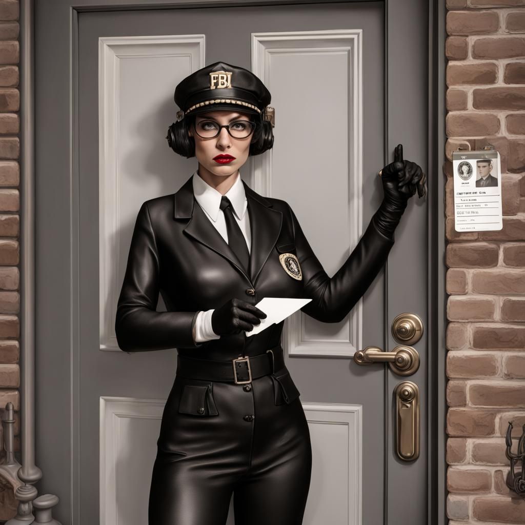 Glamorous FBI Agent in 1920s Photorealistic Style