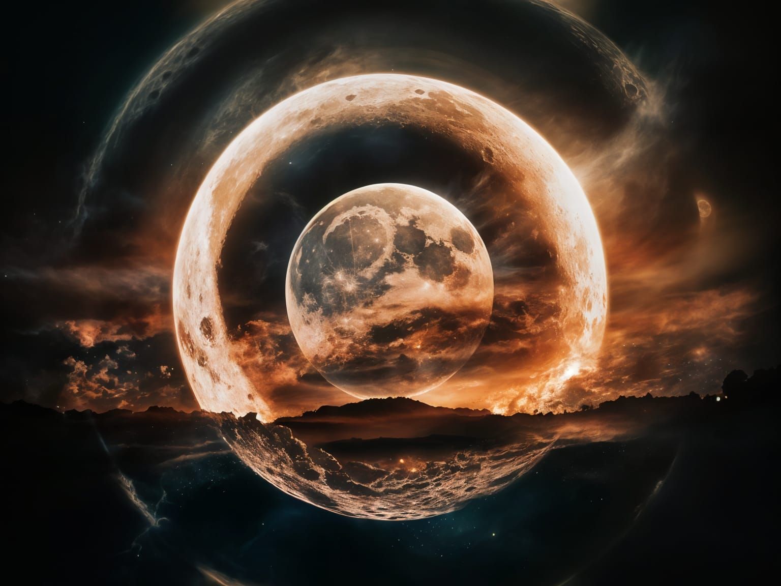 Cosmic Double Exposure in Paranormal Orbunk Style