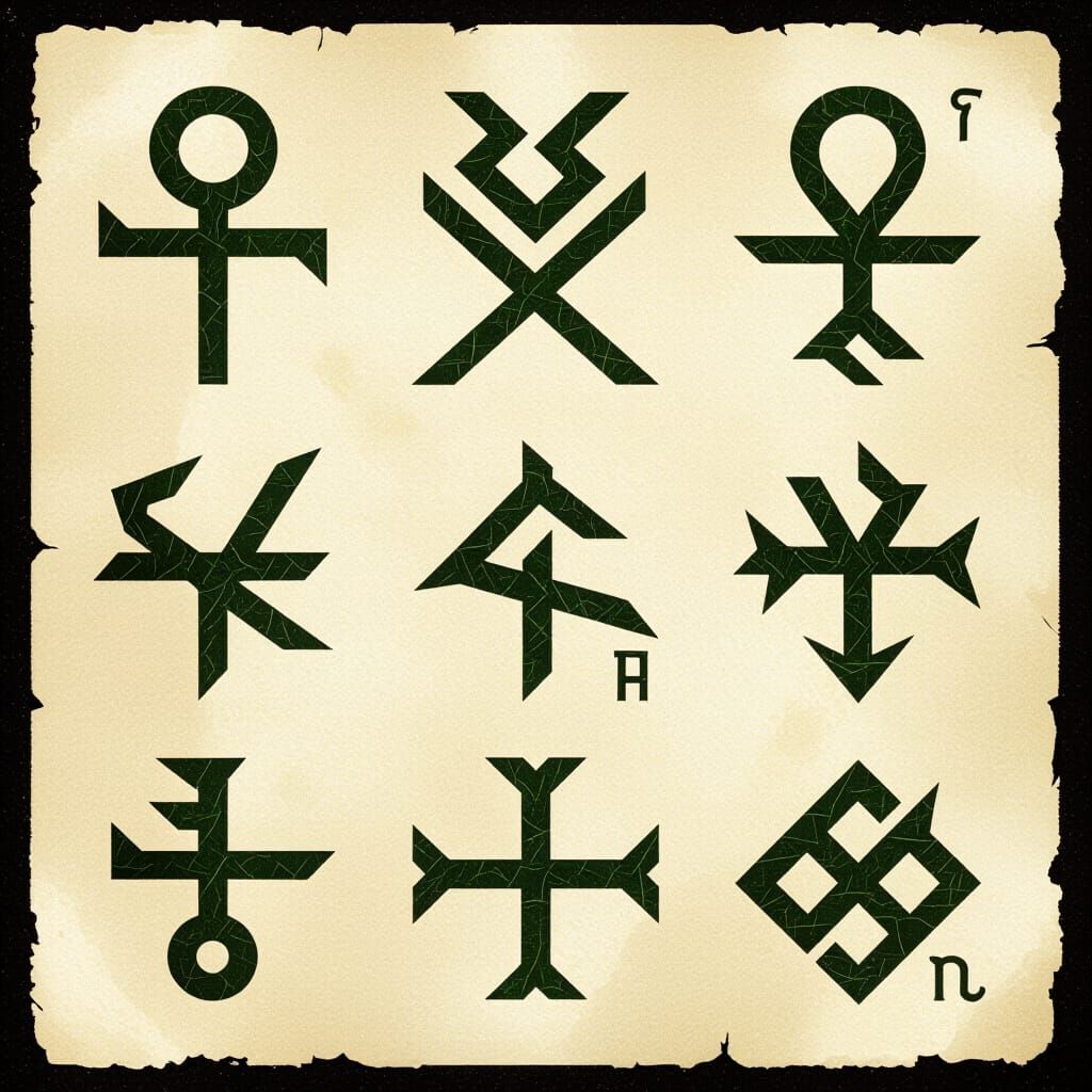 Glowing Libyco-Berber Runes Image