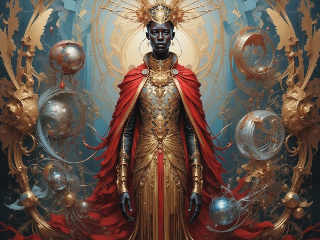 Surreal Lord Among Distorted Things, in Dali Style