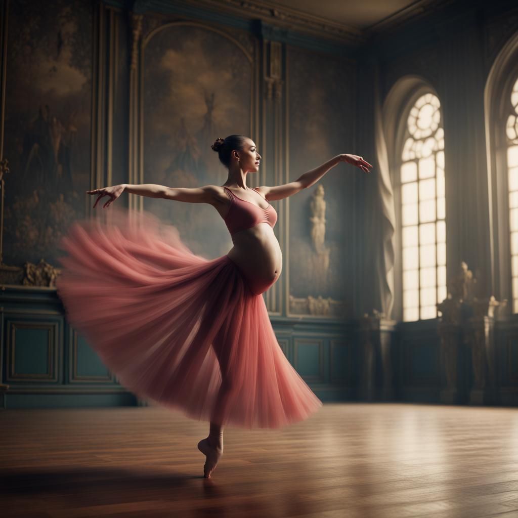 Pregnant Ballerina Dancing: Fantasy Concept Art