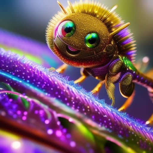 Hyperdetailed Quantum Creature Macro Photograph