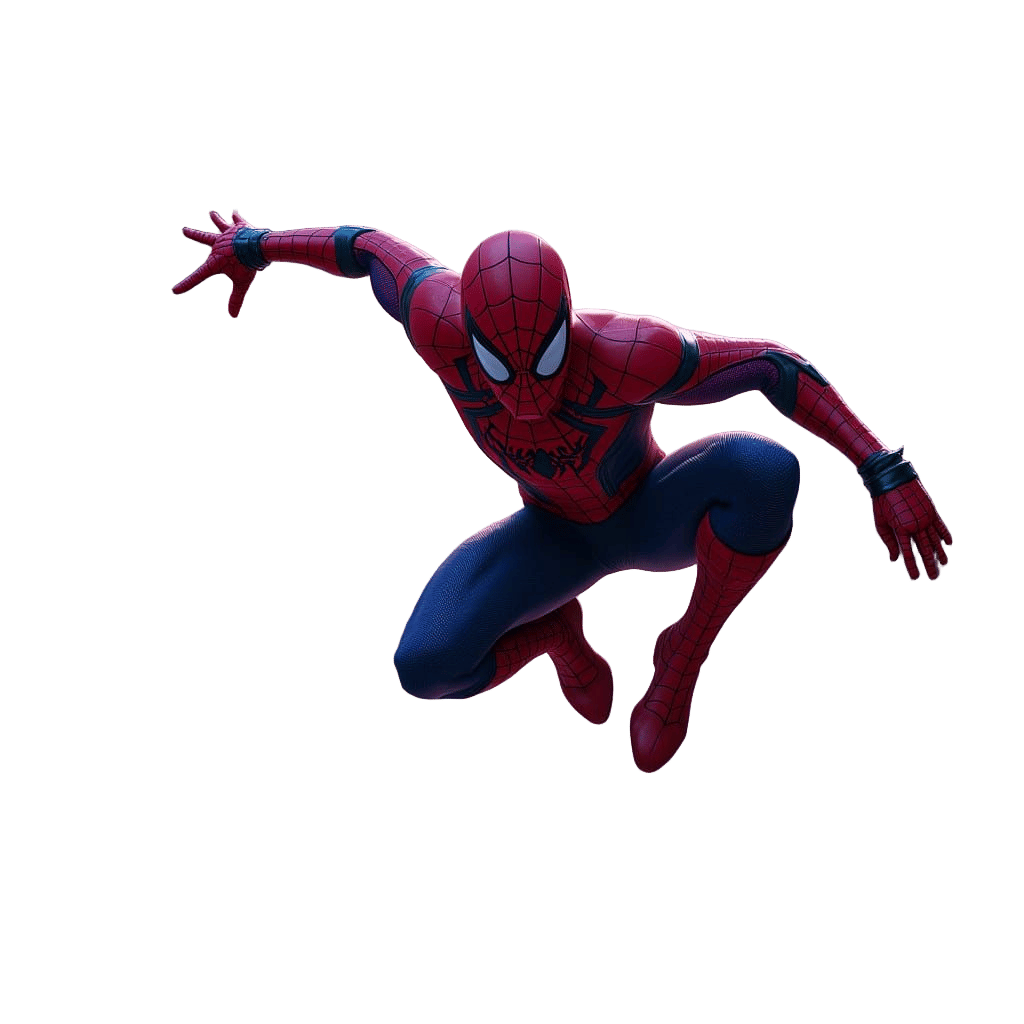 Surreal Spider-Man Soars Through a Vibrant, Glowing Cityscap...