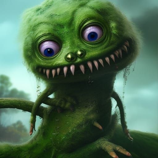 Friendly Psychedelic Monster Digital Art