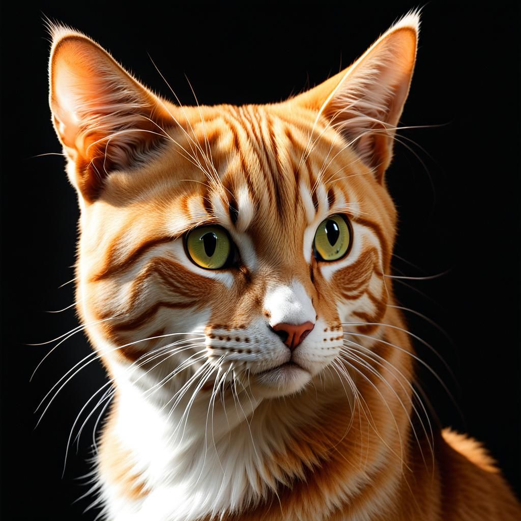 Cats in Cubist Grid Pattern with Limited Colors