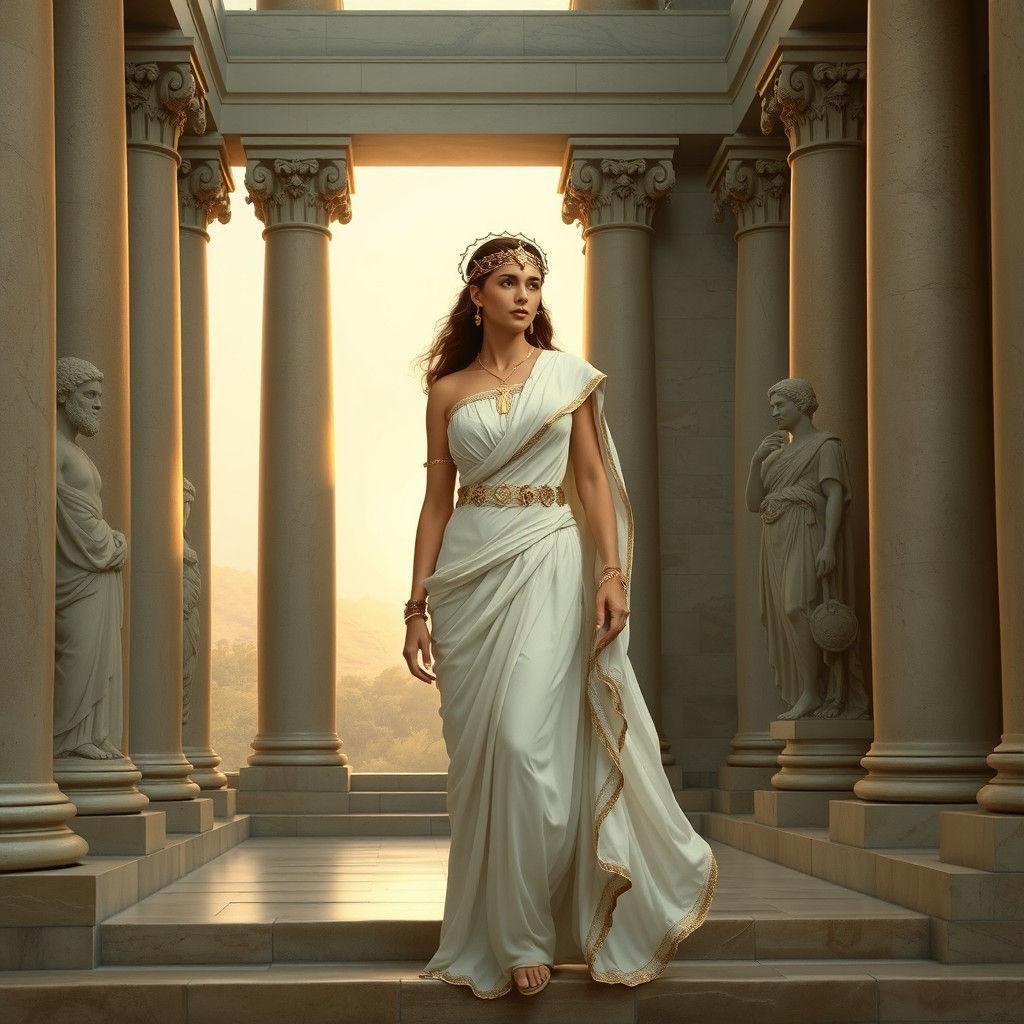 Helen of Sparta in Pre-Raphaelite Style