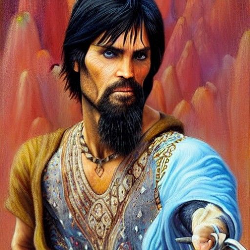 Jim Carrey as Prince of Persia: Oil Painting