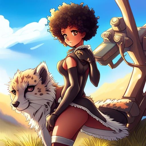 Anime Cheetah Princess in Armor