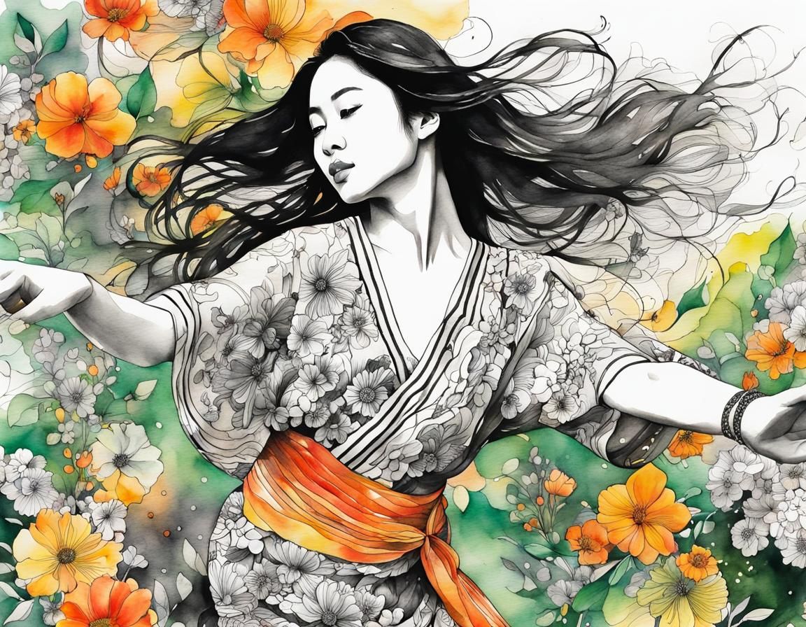 Woman Dancing For Self