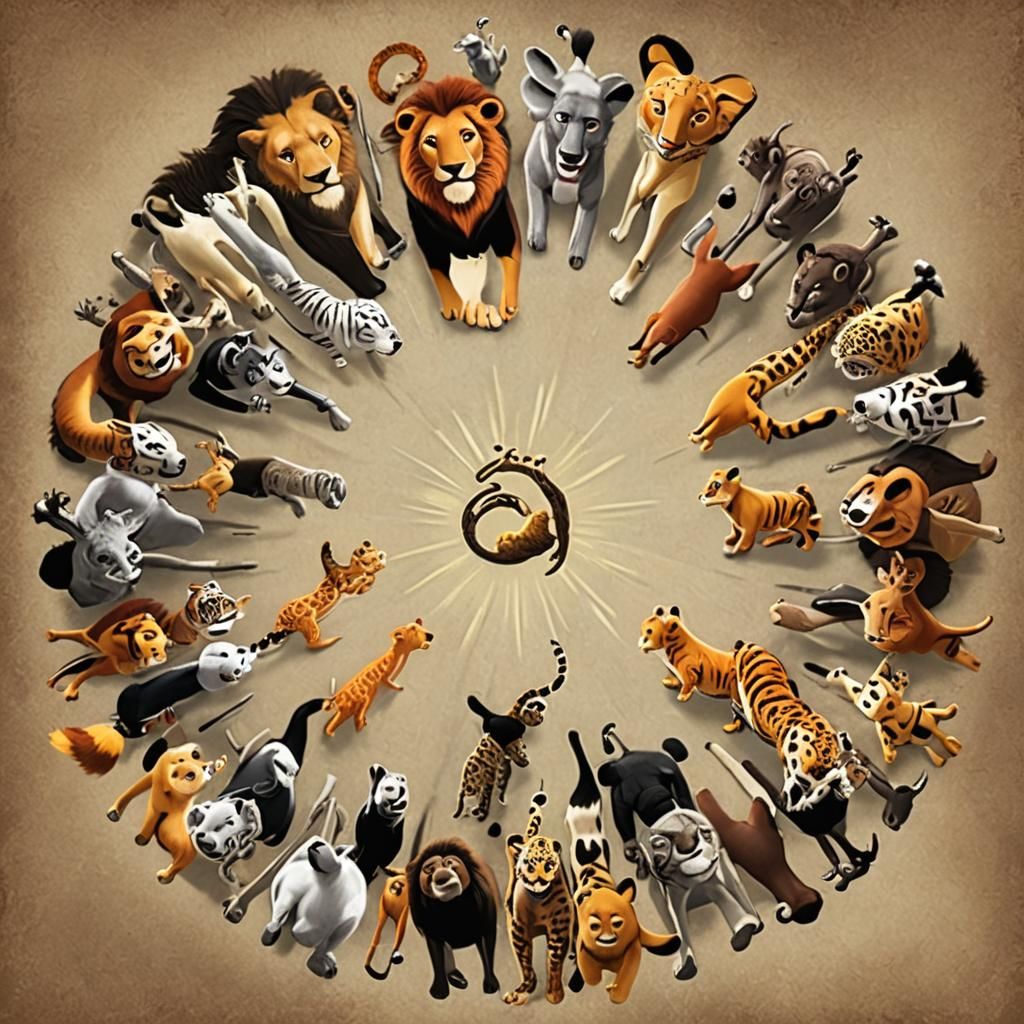 Abstract Circle of Life Illustration