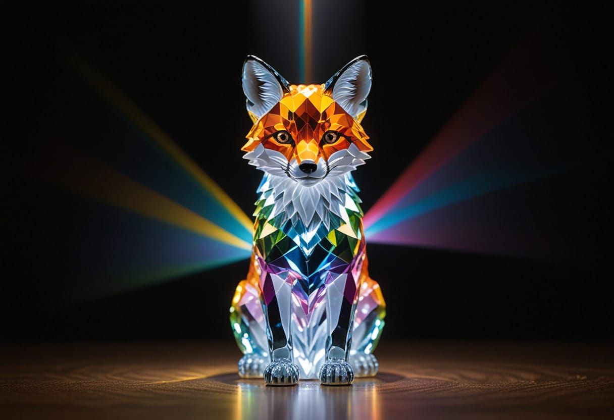 Fox Prism Rainbow Light Refraction