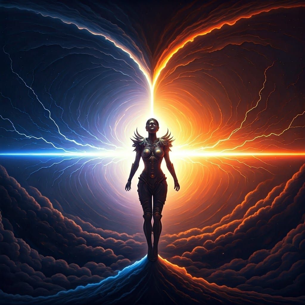 Heroic Goddess Absorbs Cosmic Energies in Interdimensional N...