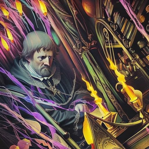 Ethereal Martin Luther at His Desk