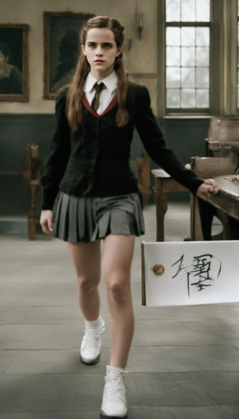 Emma Watson as Gothic Vampire in Cinematic Film Still