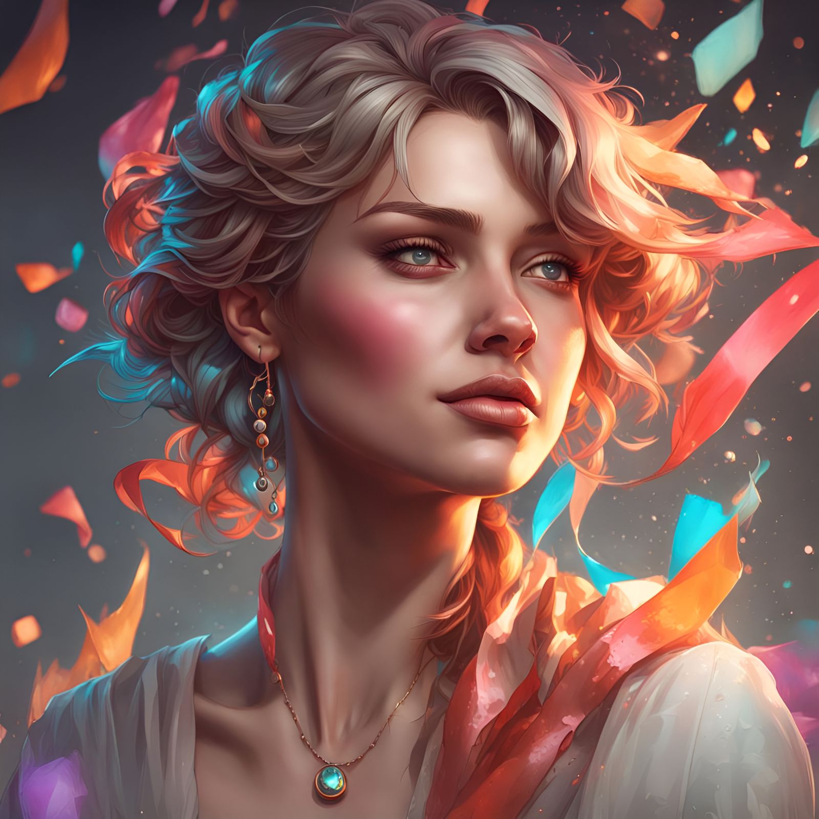 Birthday Portrait in Hyperdetailed Art Nouveau Style