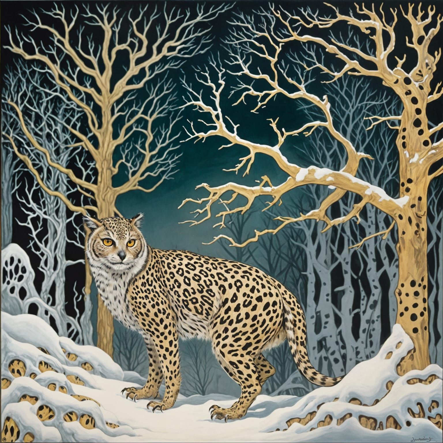 Leopard Owl Hybrid Animal Concept