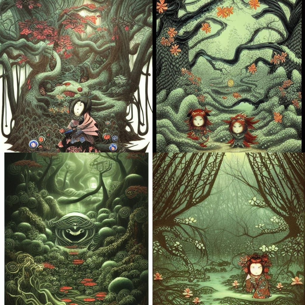 Kappa Yokai in Forest Lagoon, Lacombe Style