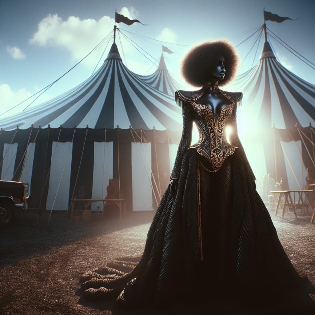 Epic Circus Ringmaster in Ornate Outfit