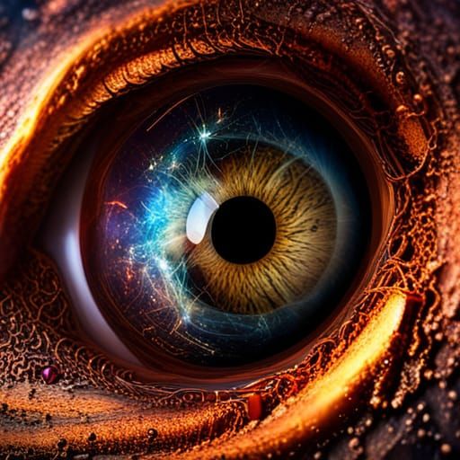 Cosmic Eye Reflects Steampunk Galaxy