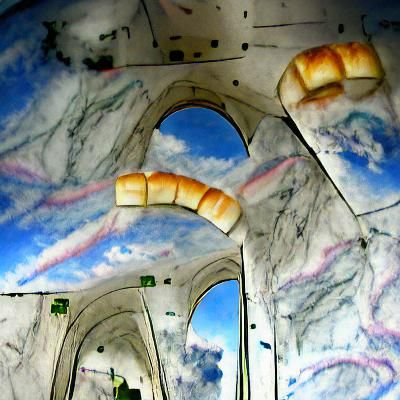 Marble Archways Ascend to Sky in Lowbrow Art