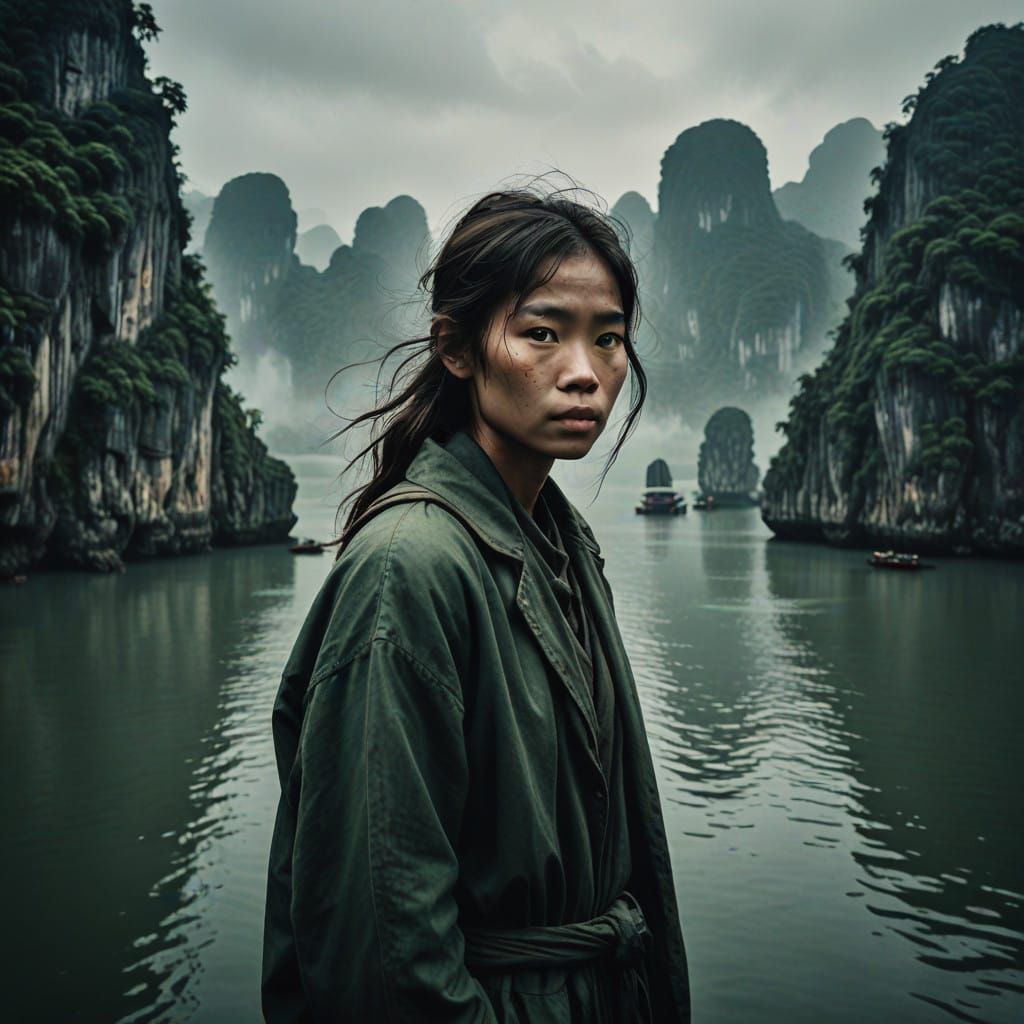 Misty Halong Bay at Dawn