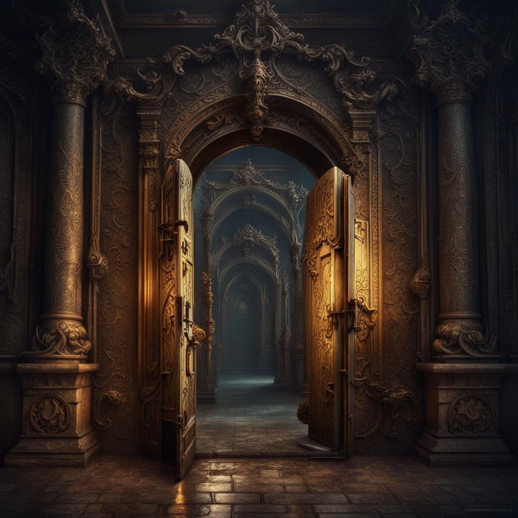 Mysterious Mirror Writings Offer Freedom: Matte Painting