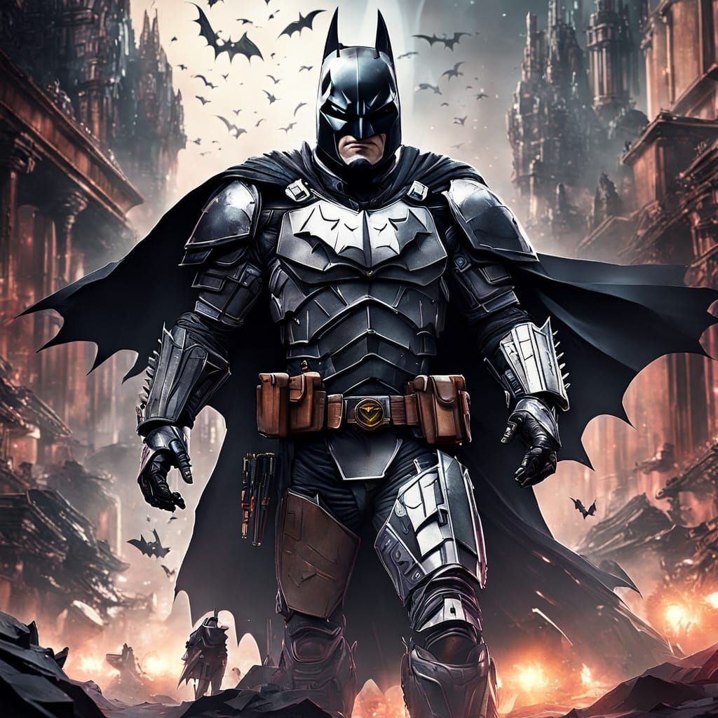 Batman in Mandalorian Armor: Epic Cinematic Masterpiece