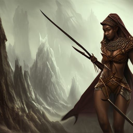 Fantasy Ranger Character Art in MMO RPG Style