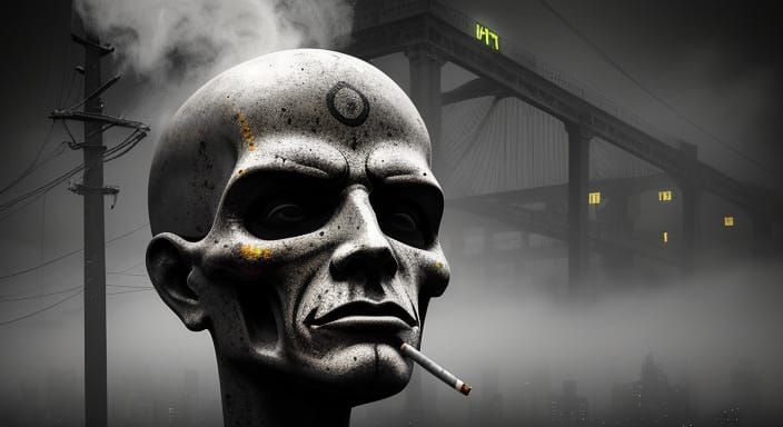 Goth Street Art Mural Criticizing Industrialization