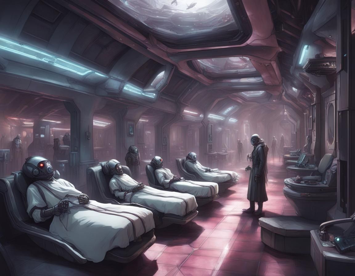 Utopian Metropolis for Undead Elite in Cyberpunk Style