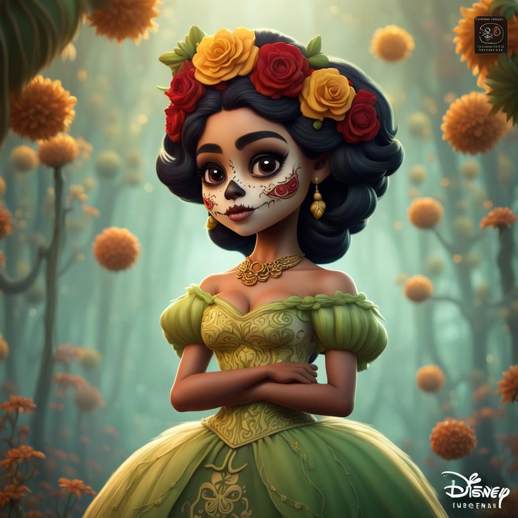 Chibi Tiana as Día de los Muertos Character
