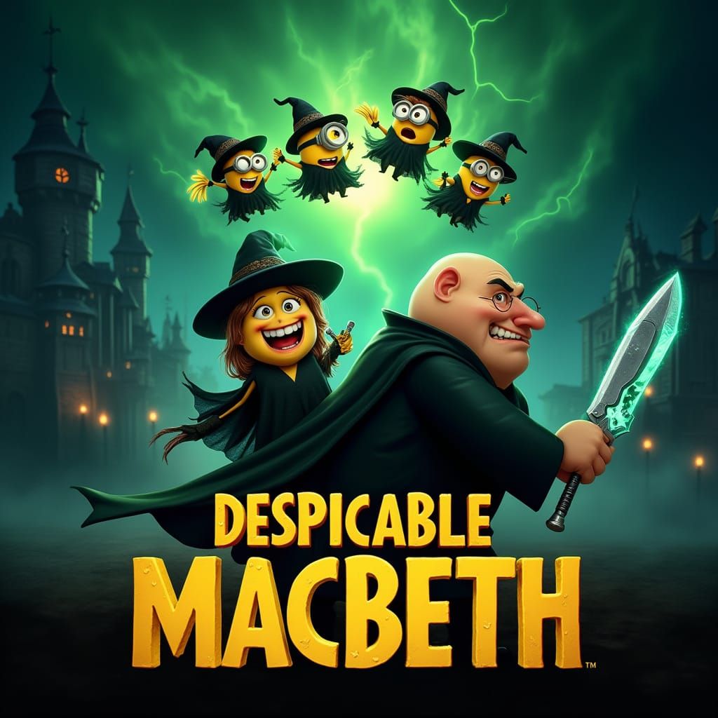 Despicable Macbeth in Whimsical Illumination Style