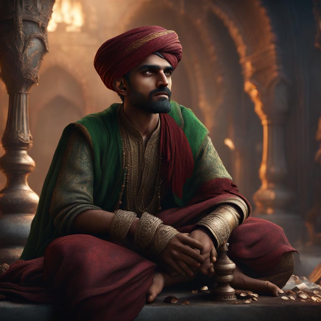 Detailed Matte Painting: Babar Azam as Beggar