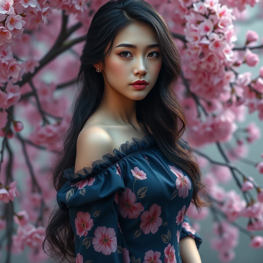 Ethereal Goddess in Lavender Bloom