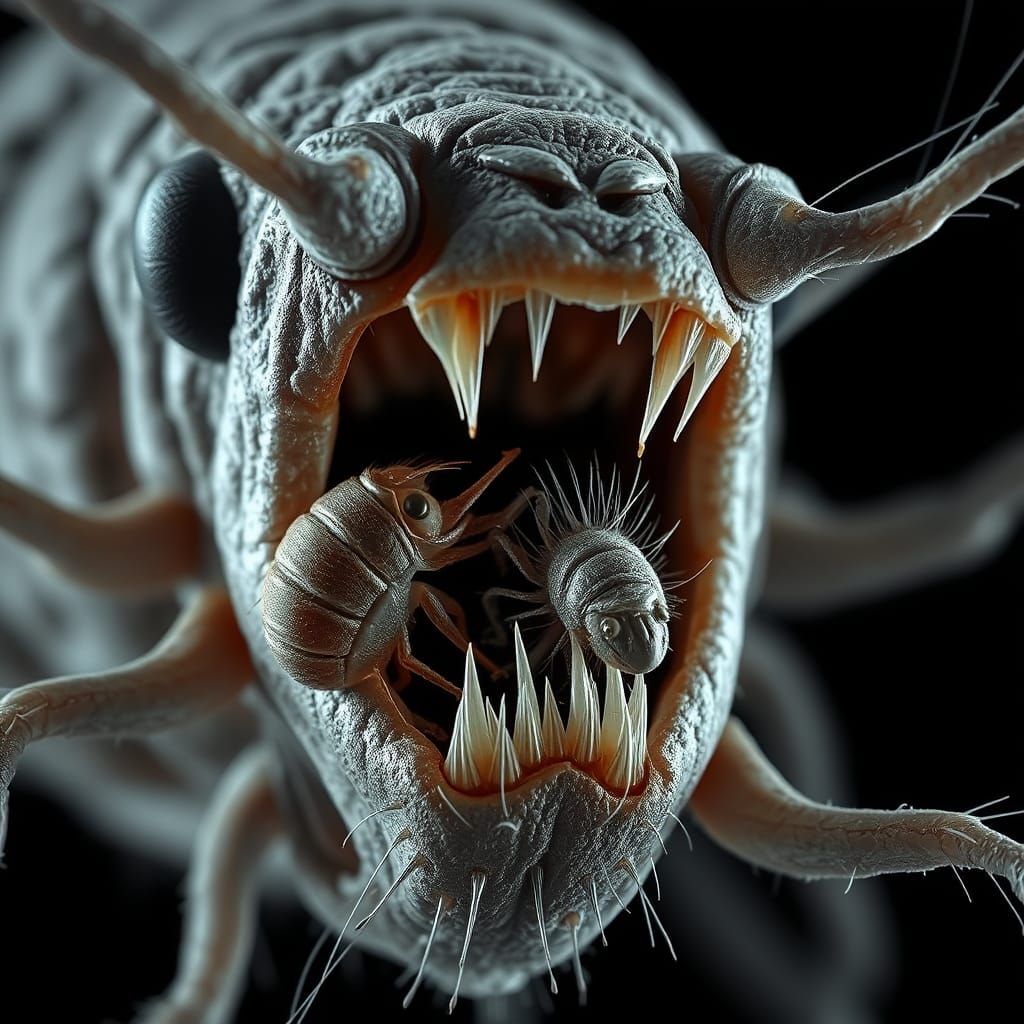 detailed image of the mouth of a Demodex folliculorum