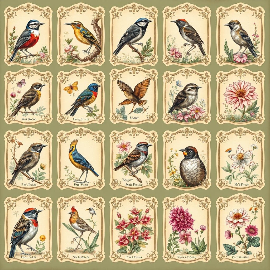 Botanical Garden Labels in Vintage Style