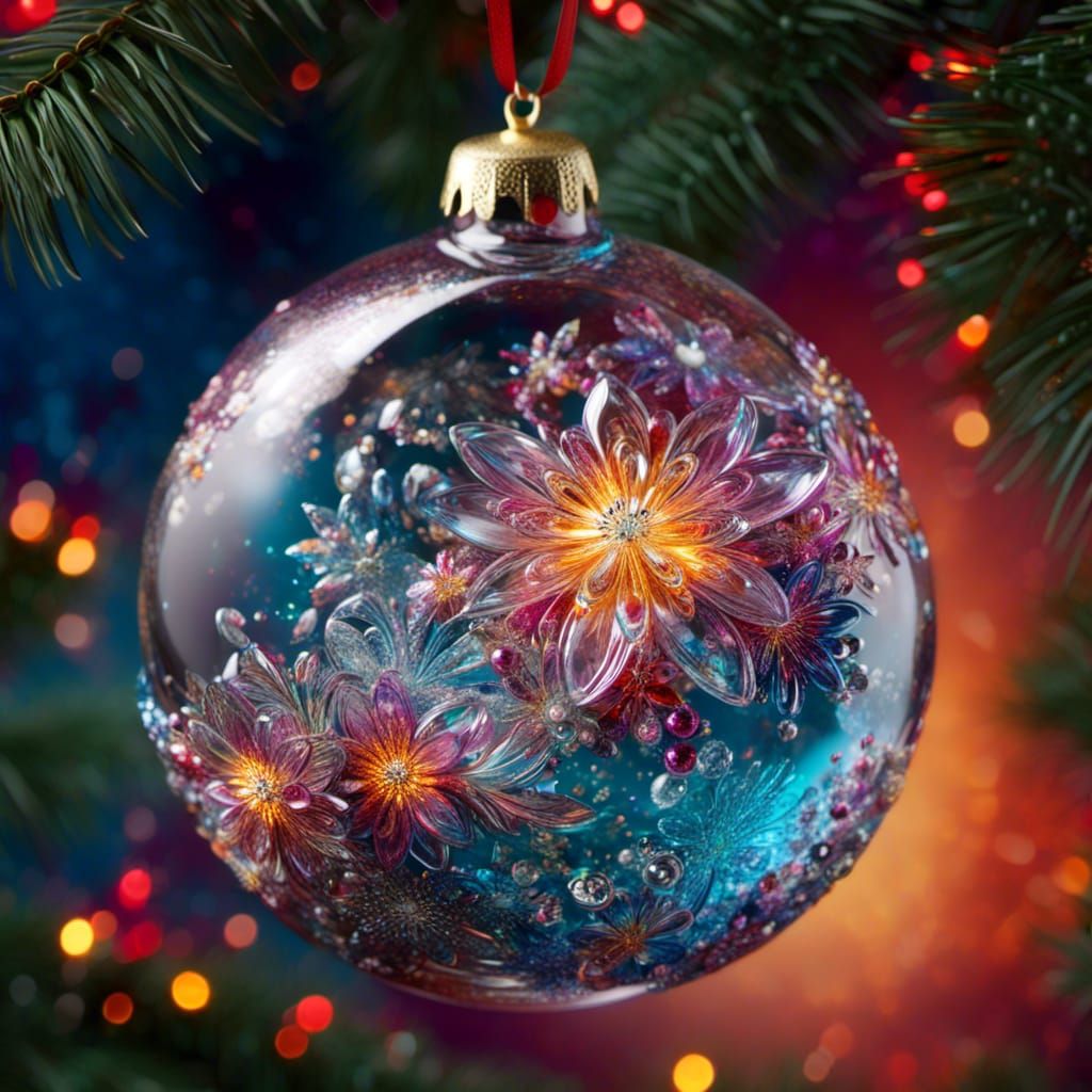 Wonderland in Christmas Ball Ornament: 3D Render