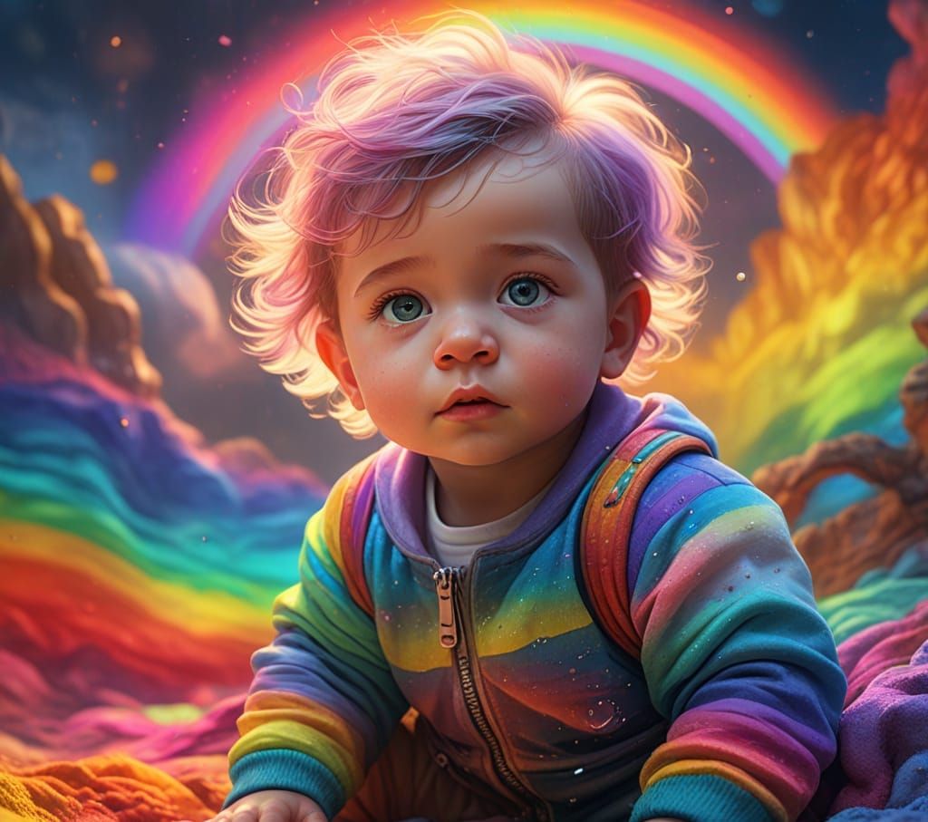 Fantastical Rainbow Baby Day in Deep Color