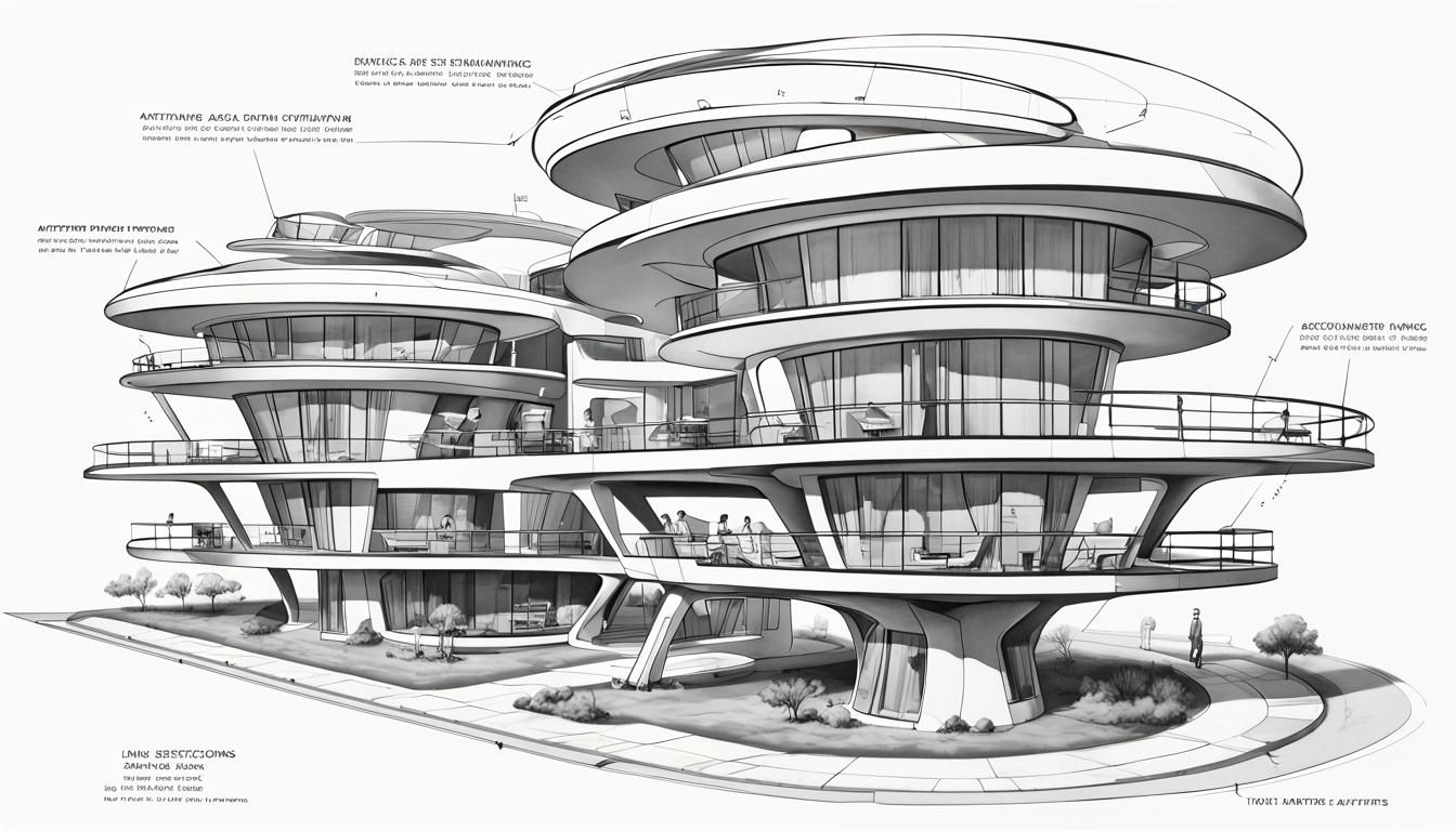 modern apartment building, unique, attractive,  appealing an...