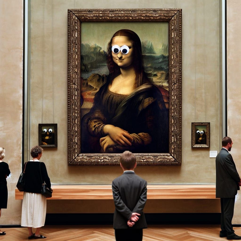 Mona Lisa Googly Eyes