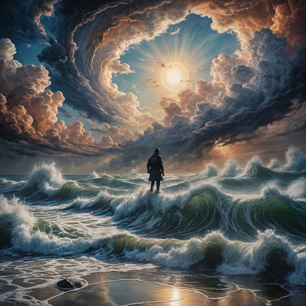 Stormy Seascape in Dark Romantic Style