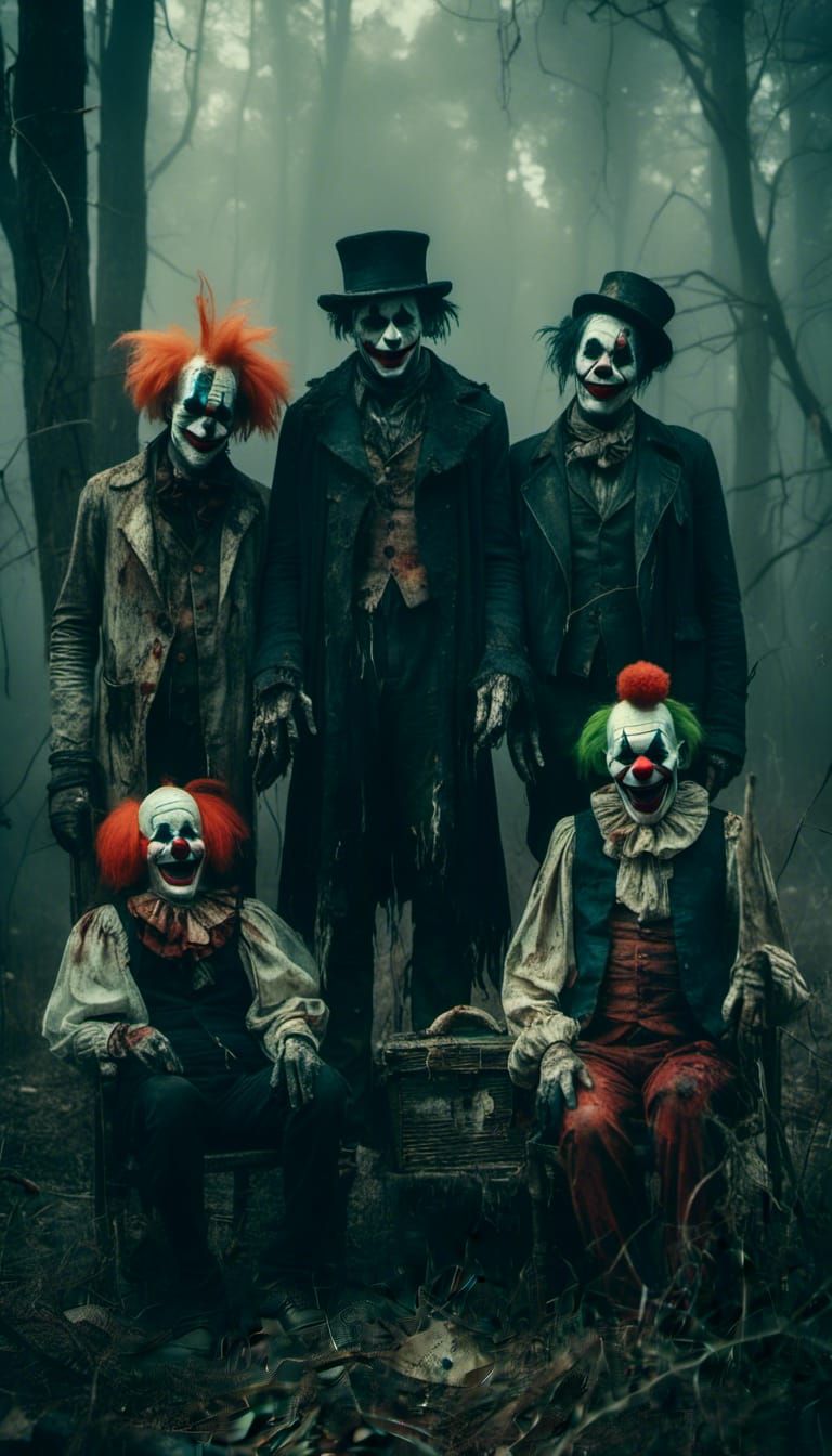 Macabre Clowns Attend Funeral