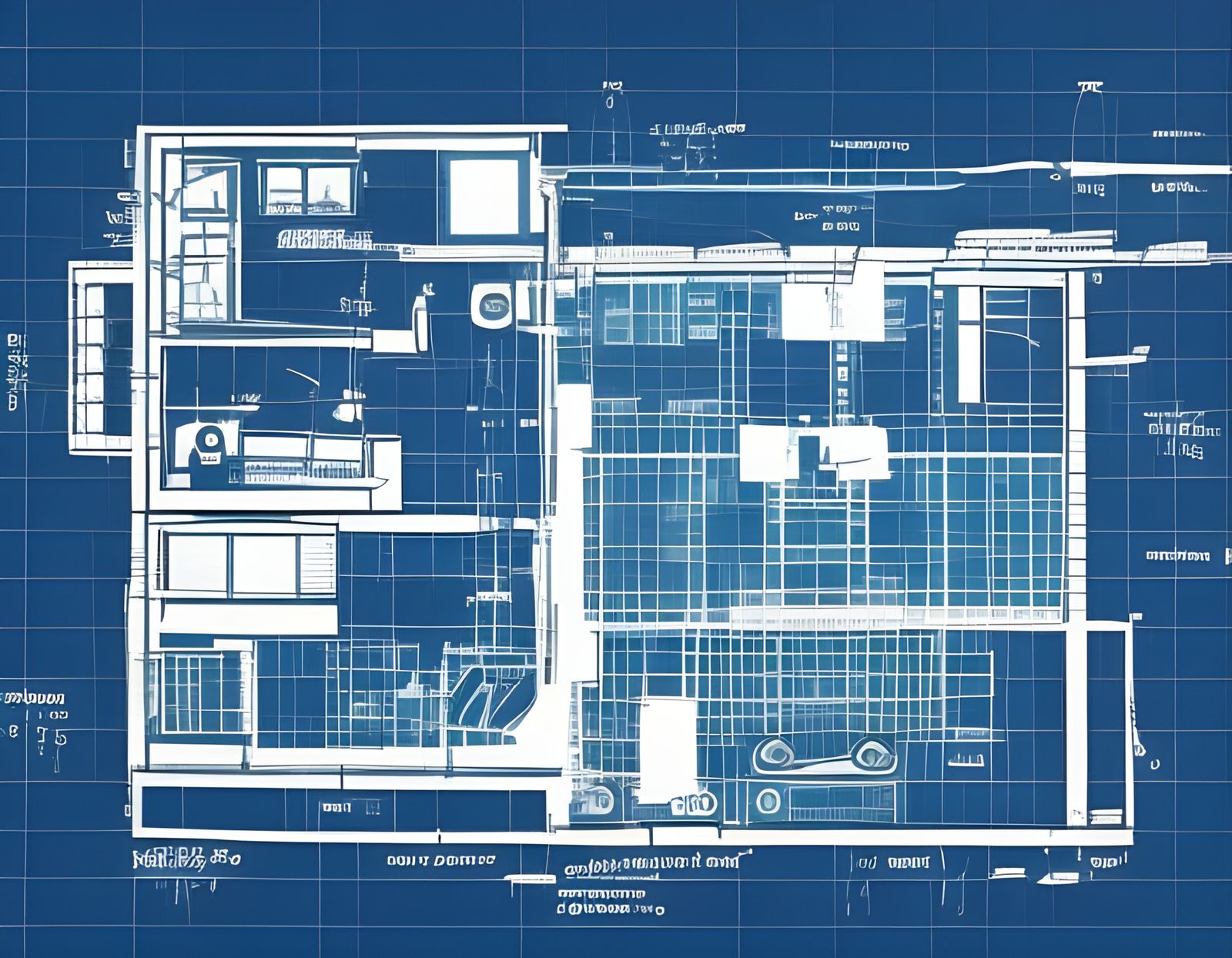 Detailed Blueprints of an Engineering Design