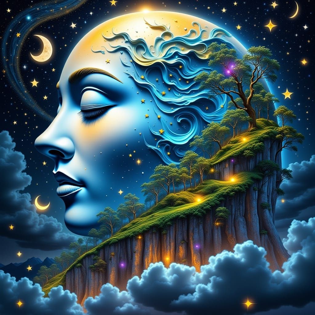 Celestial Earth in Iridescent Bloom