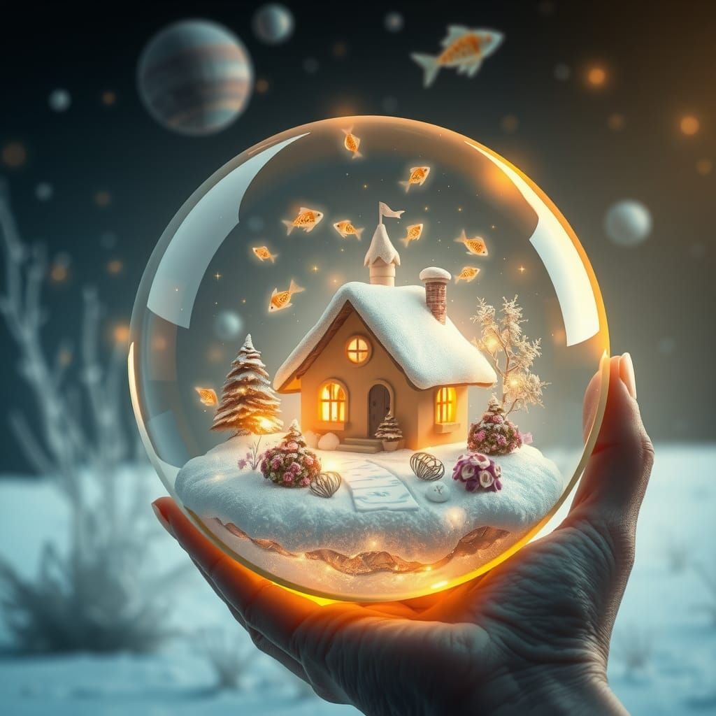 Surreal winter place