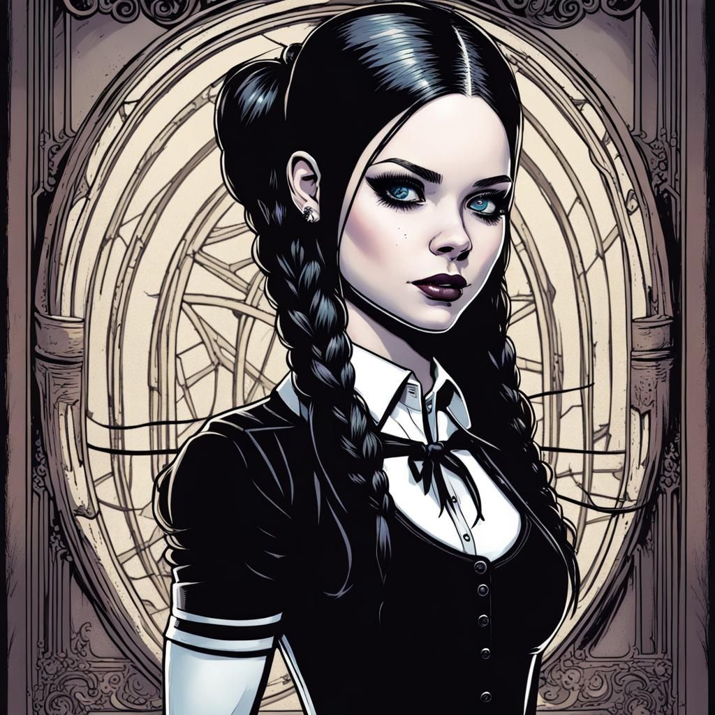 Avril Lavigne as Wednesday Addams, Comic Book Art