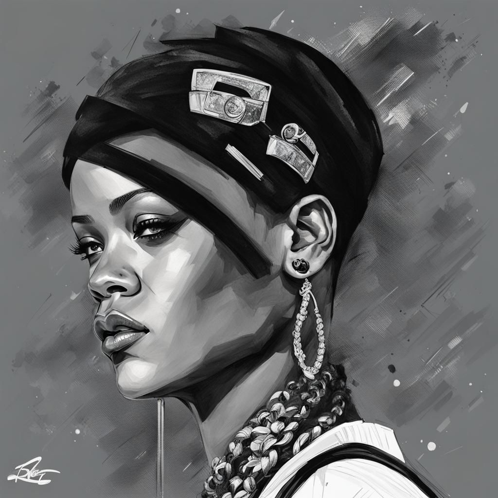 Stylized Digital Portrait of a Woman