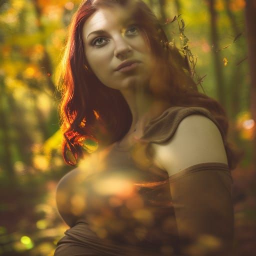 Pregnant Woman in Autumn Forest: Professional Photography
