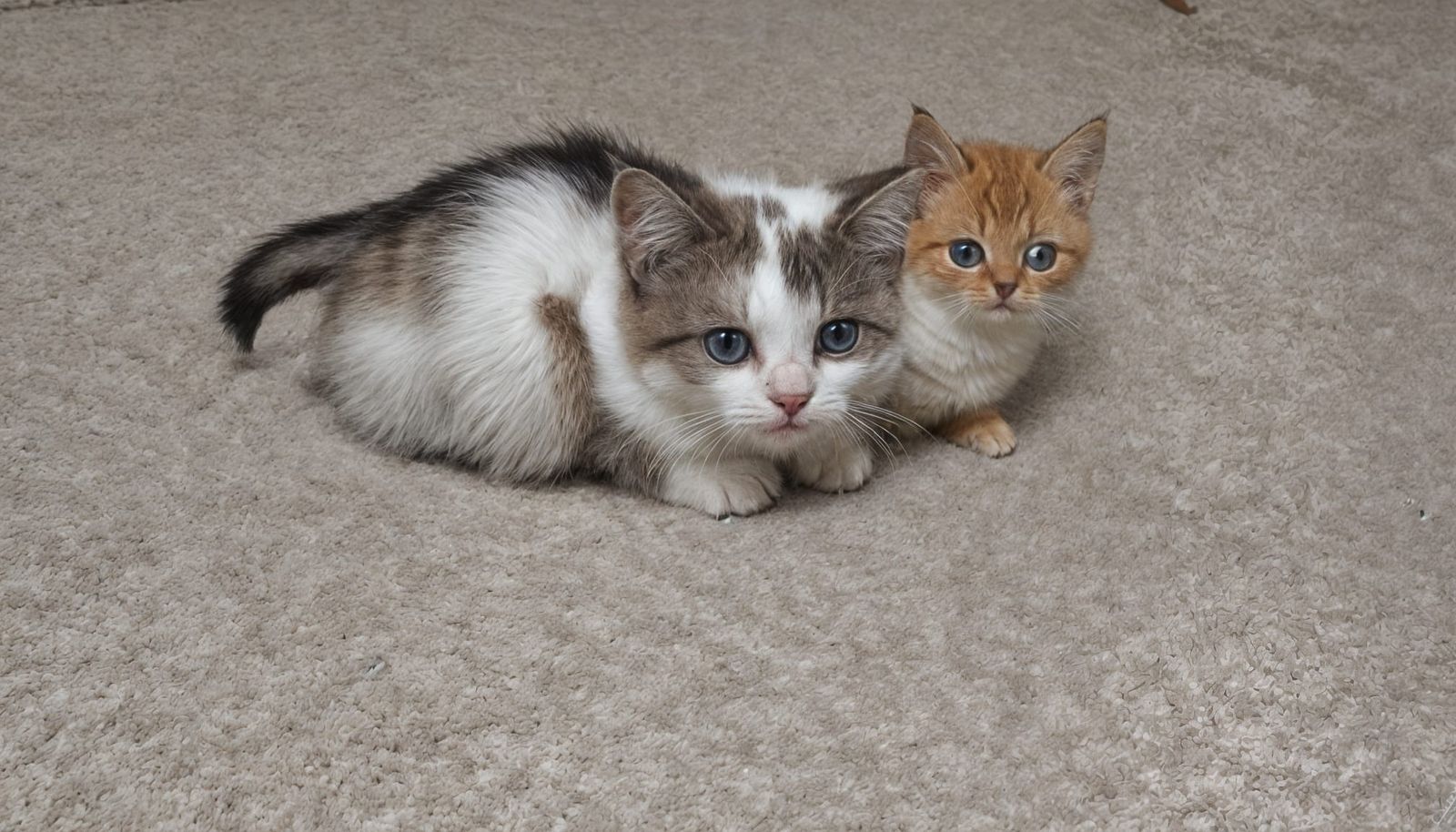 Playful Cats in Tropical Home, Digital Art