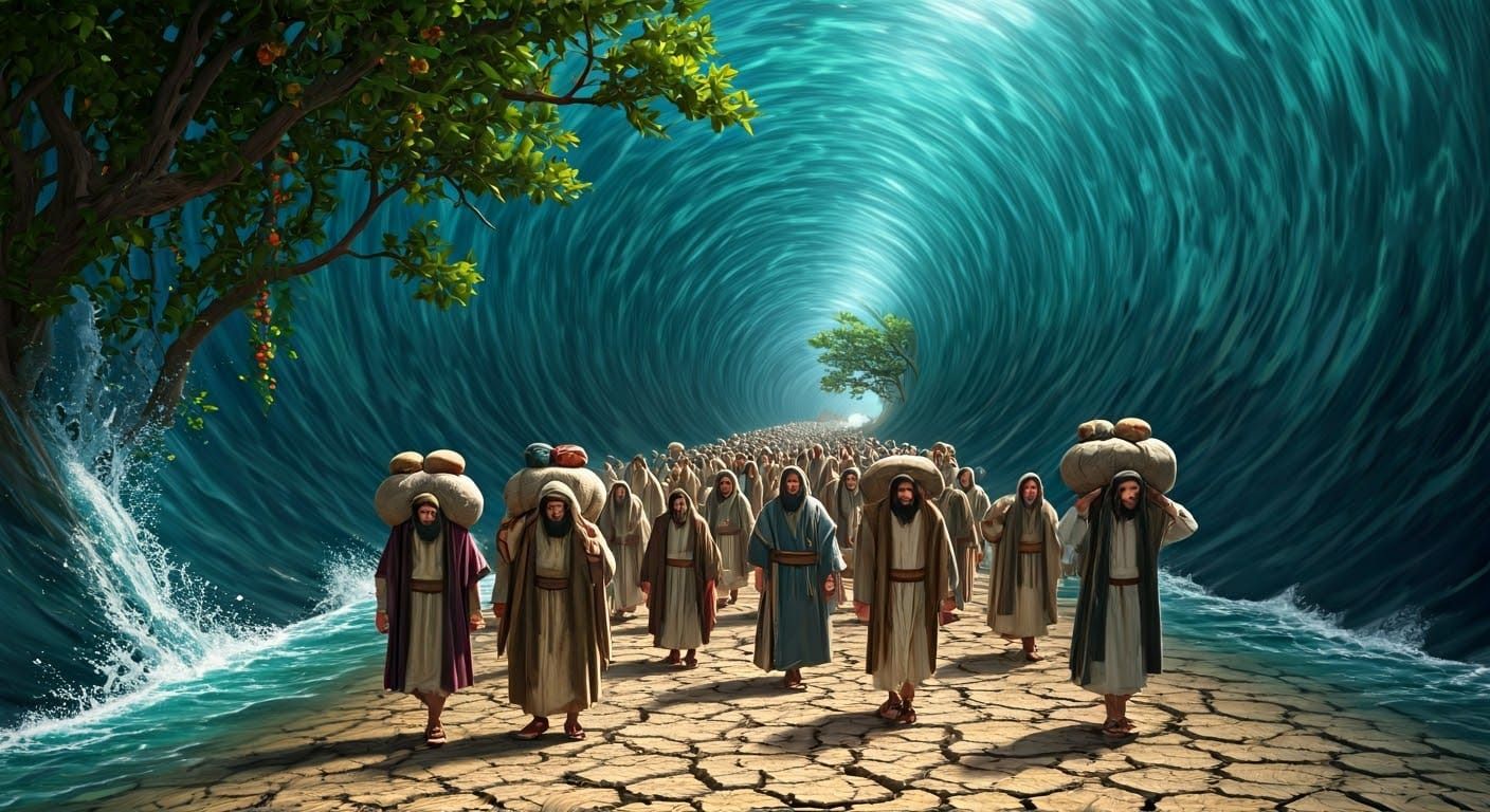 Ancient Israelites Journey Through Crystal Water Tunnels